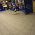 Obdachlose in der Metro
