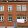 Tauben auf einem Haus am Solny
