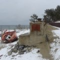 Umlenkbauwerk für das Herausziehen der Fischerboote