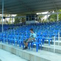 Das Sealion-Stadium ist noch leer, die Show beginnt noch nicht.
