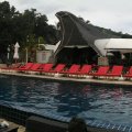 Unser Pool, im Hintergrund das Restaurant vom Beach Republic Hotel