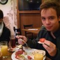 3 x kalte Platte mit Kaffee und O-Saft - Lecker!